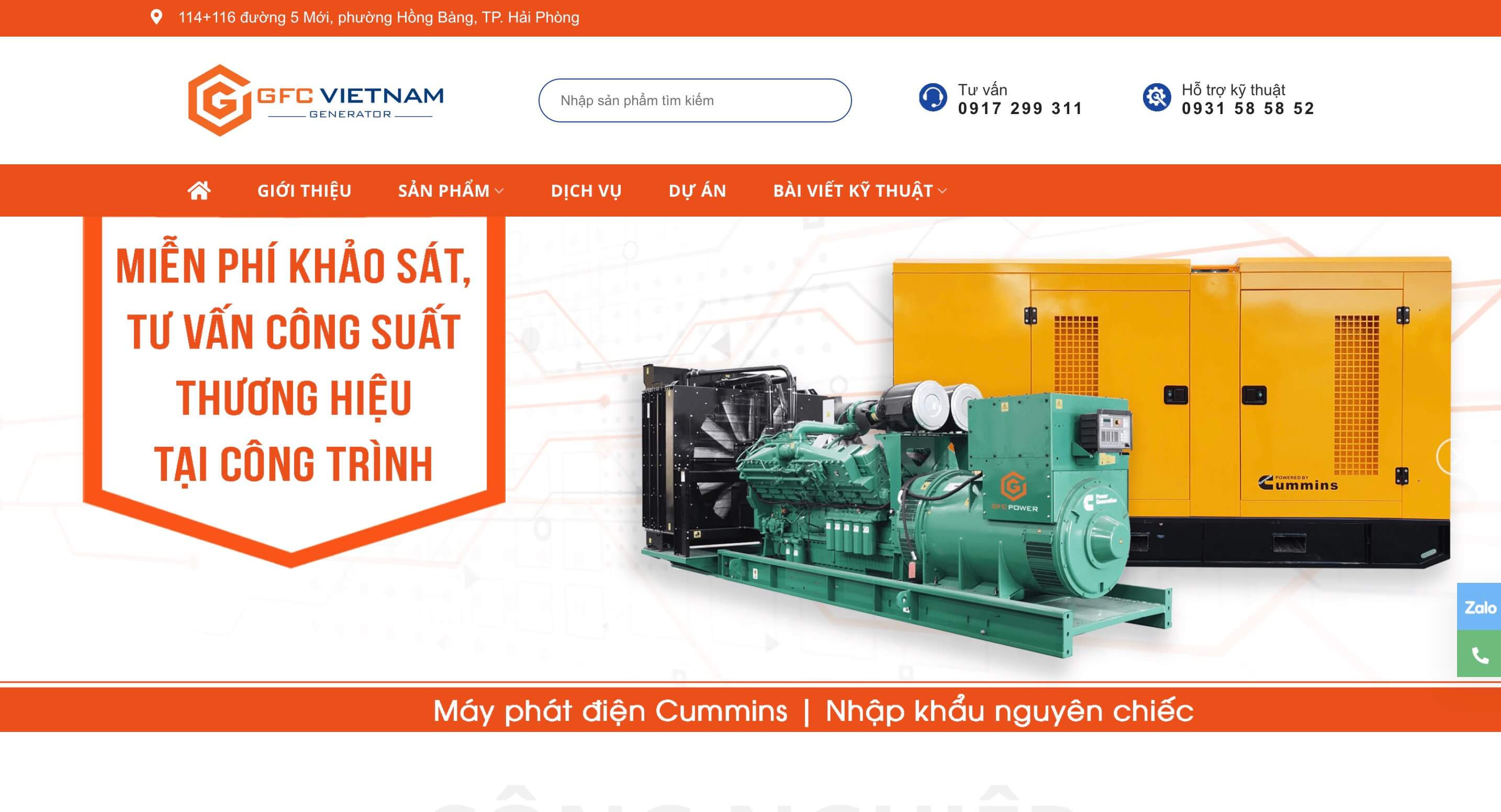 GFC Việt Nam – Website Máy Phát Điện Công Nghiệp
