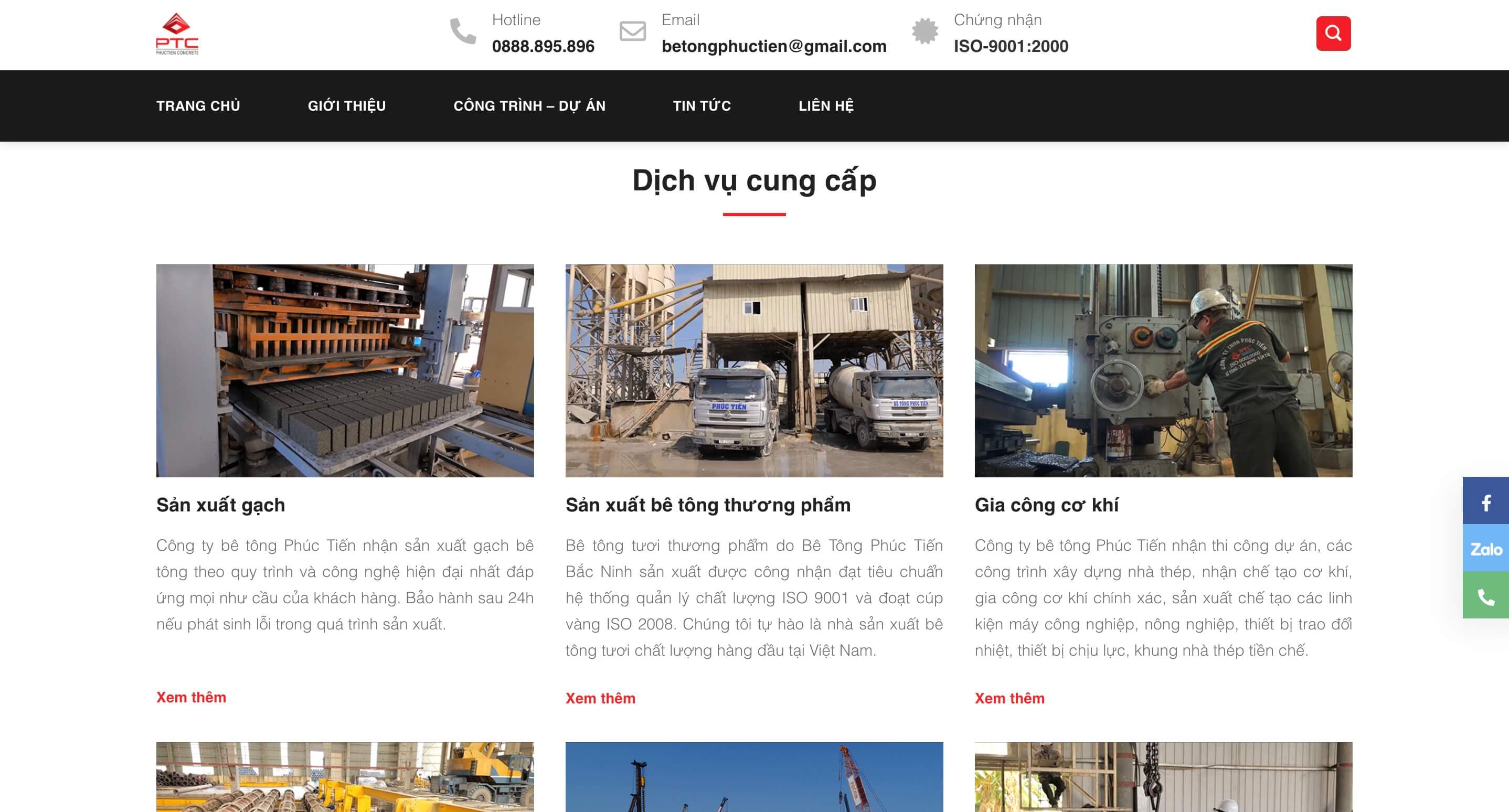 Bê Tông Phúc Tiến Bắc Ninh