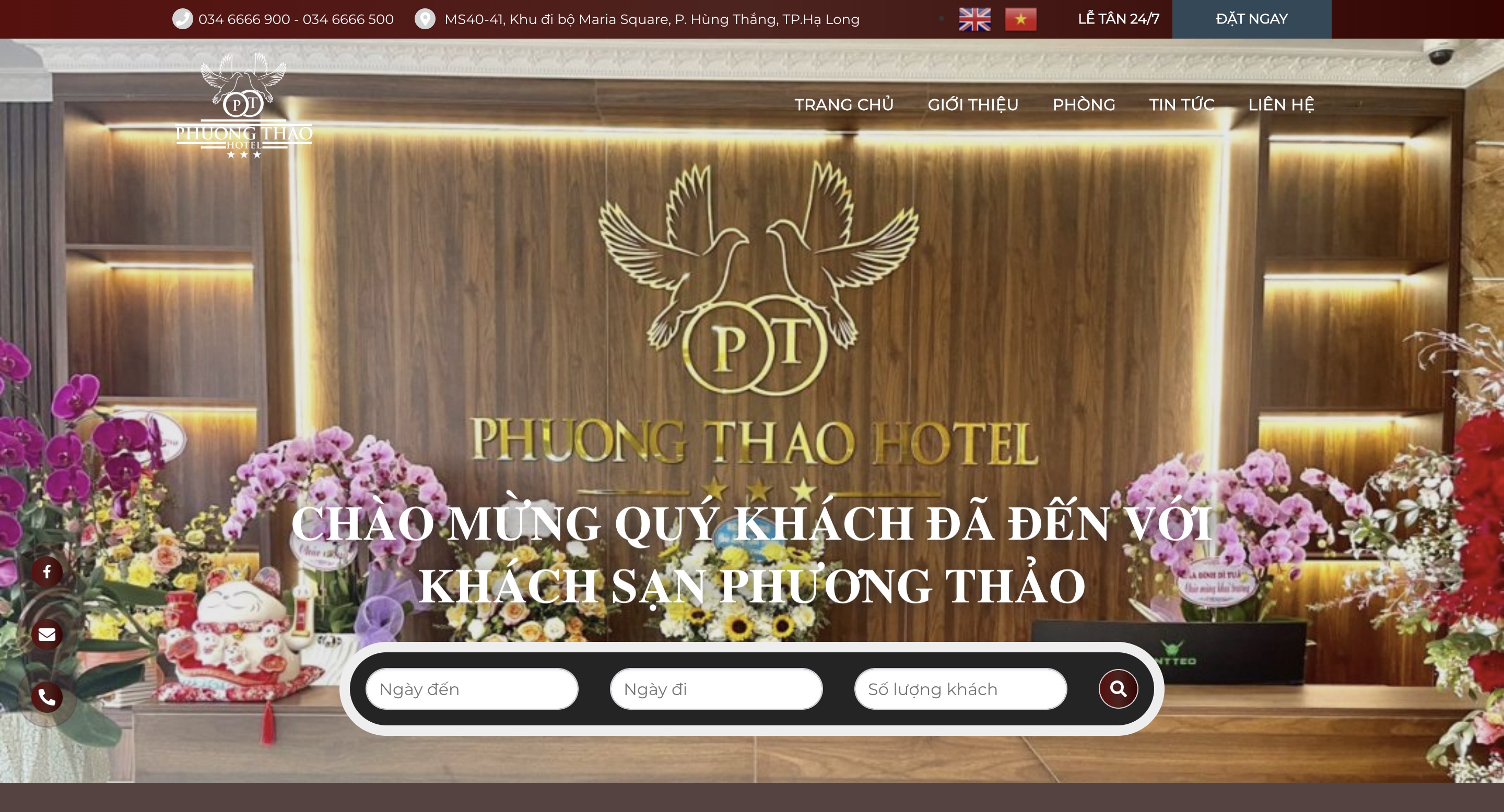 Khách Sạn Phương Thảo – Website Giới Thiệu & Đặt Phòng