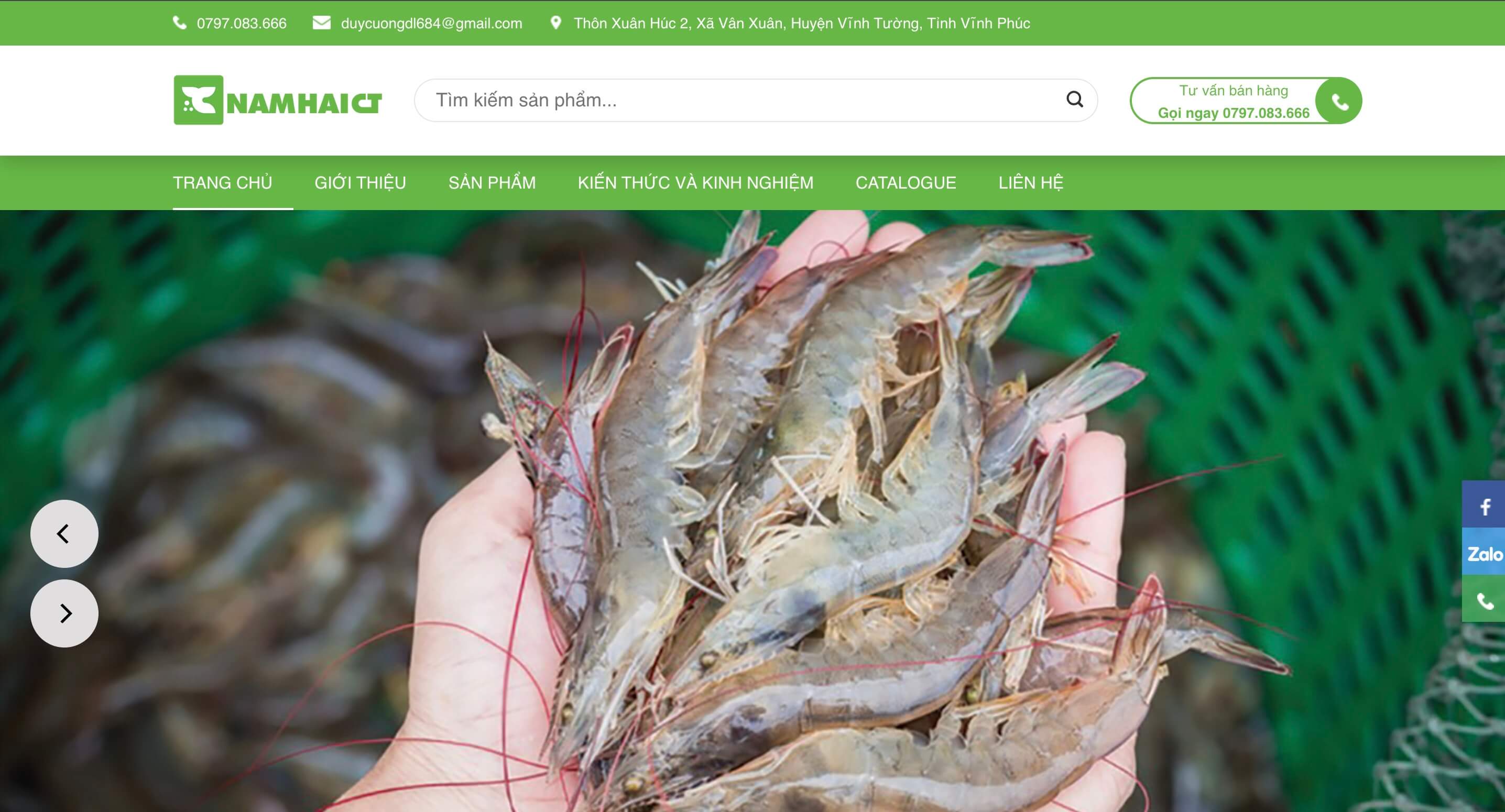 Nam Hải C&T – Website Sản Phẩm Nuôi Trồng Thủy Sản
