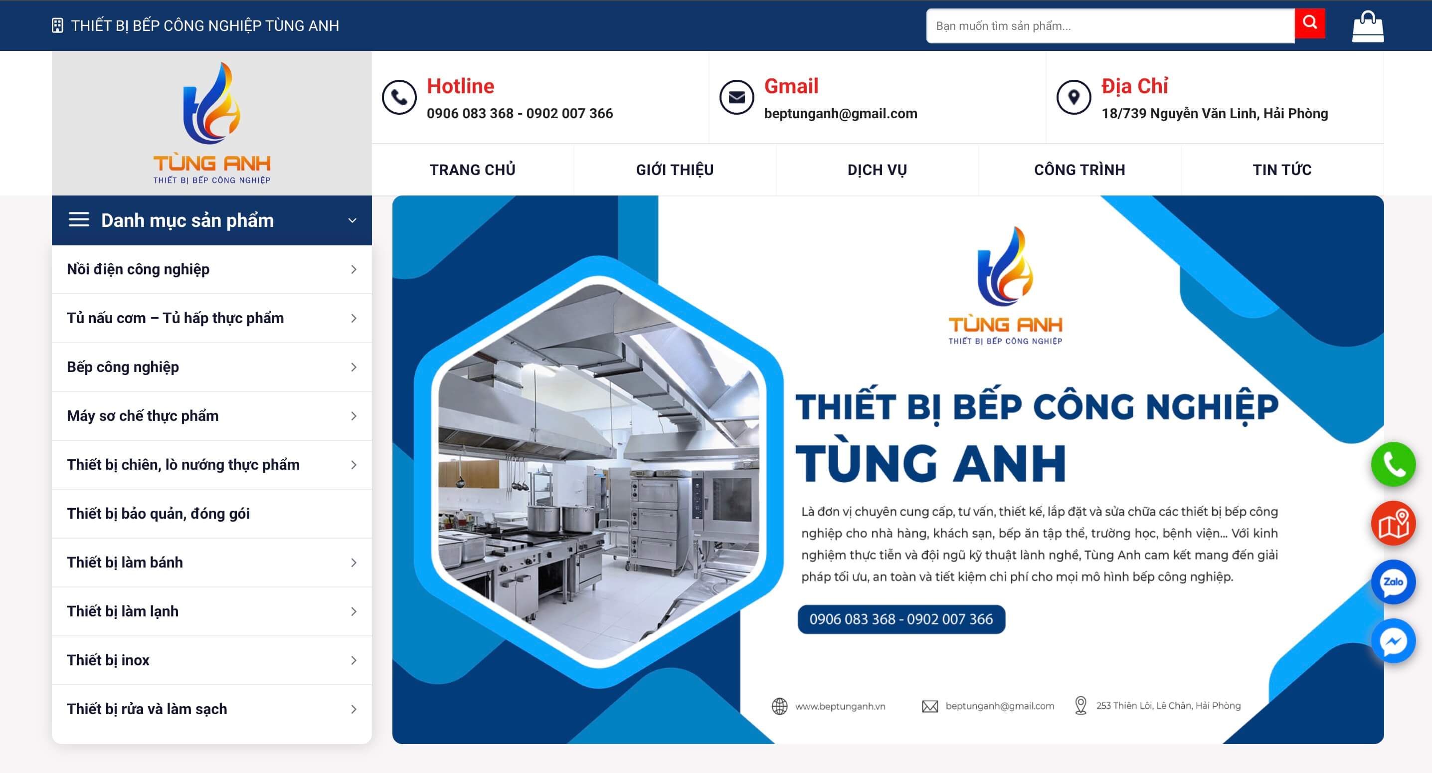 Bếp Tùng Anh – Website Thiết Bị Bếp Công Nghiệp